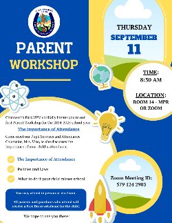 Parent Workshop Informational Flyer - Sept 11 2024